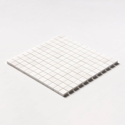 Snow White Polished 1x1 Marble Mosaic