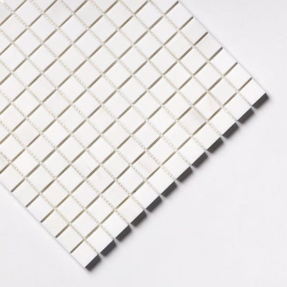Snow White Polished 1x1 Marble Mosaic