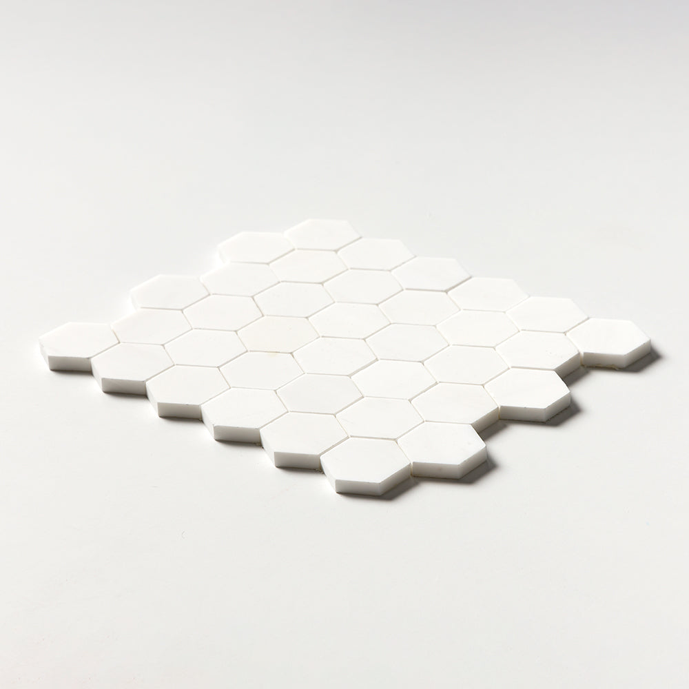 Bianco Dolomiti Polished Hexagon 2 Marble Mosaic