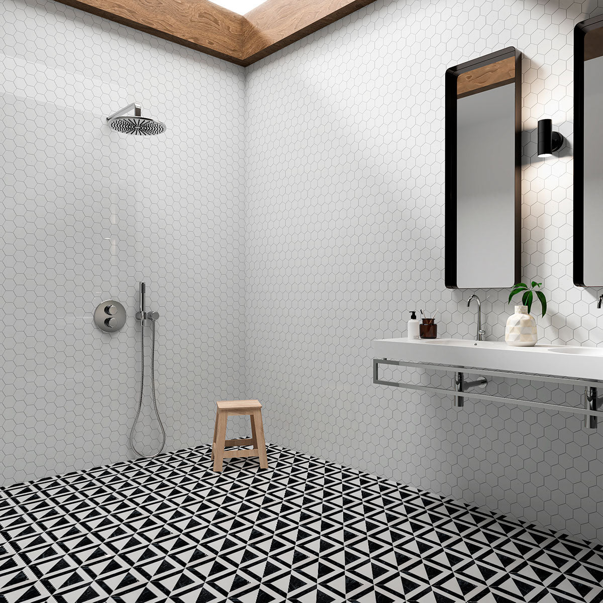 Bianco Dolomiti Polished Hexagon 2 Marble Mosaic
