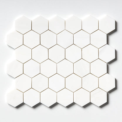 Bianco Dolomiti Polished Hexagon 2 Marble Mosaic