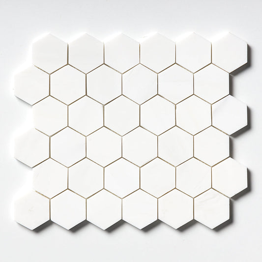 Bianco Dolomiti Polished Hexagon 2 Marble Mosaic