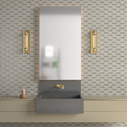 Seagrass Textured 3d Hexagon Limestone Mosaic