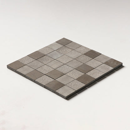 Gray Fousanna Textured 2x2 Limestone Mosaic