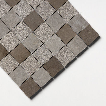 Gray Fousanna Textured 2x2 Limestone Mosaic