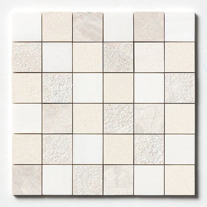 Paris Textura 2x2 Limestone Mosaic