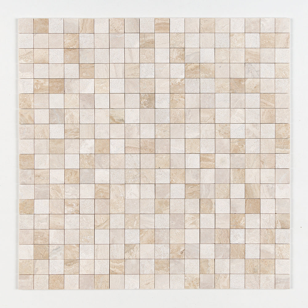 Royal Beige Textured 2x2 Marble Mosaic