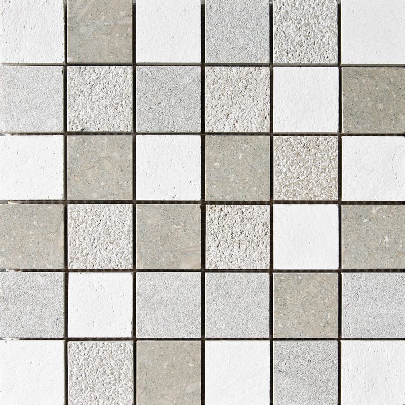 Seagrass&paris Textured 2x2 Limestone Mosaic