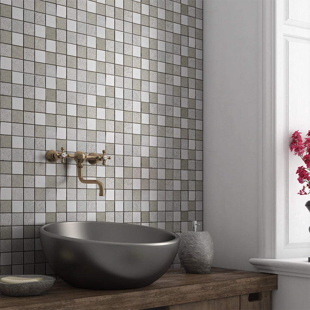 Seagrass&paris Textured 2x2 Limestone Mosaic
