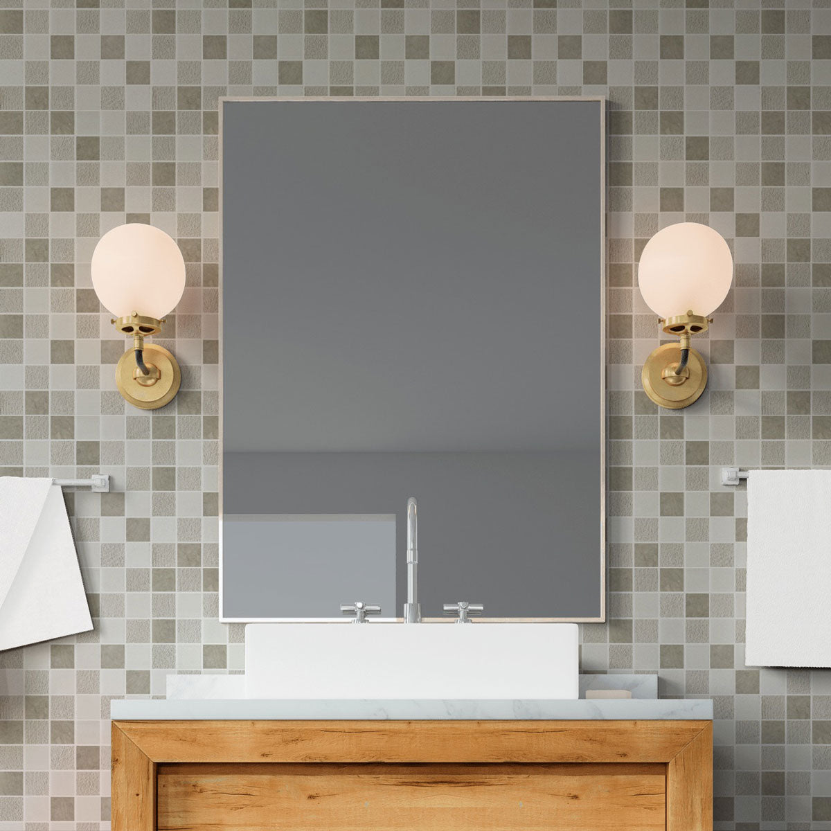 Bianco Dolomiti, Bianco Dolomiti, Thala Gray, Thala Gray Textured 2x2 Limestone Mosaic