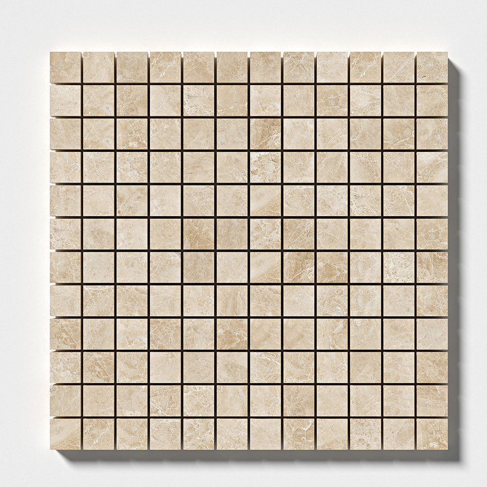 Delicate Beige Polished 1x1 Marble Mosaic