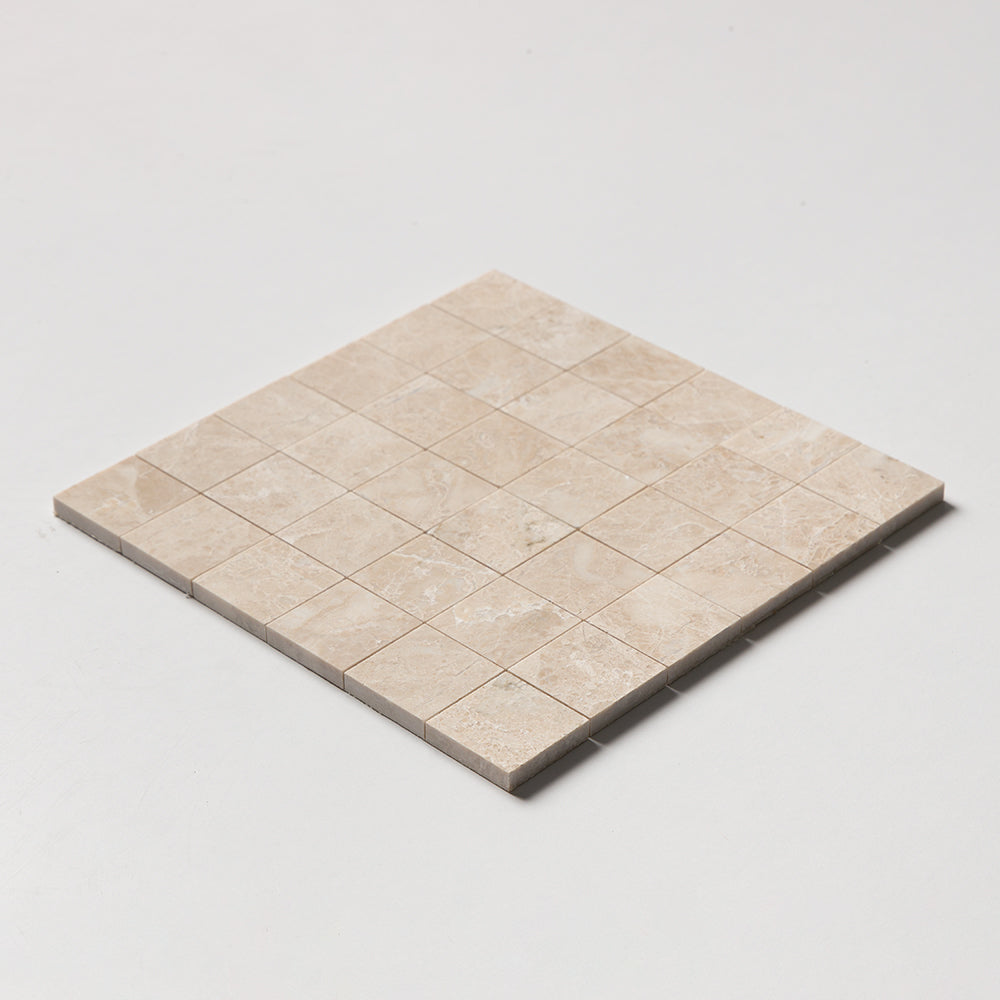 Delicate Beige Polished 2x2 Marble Mosaic