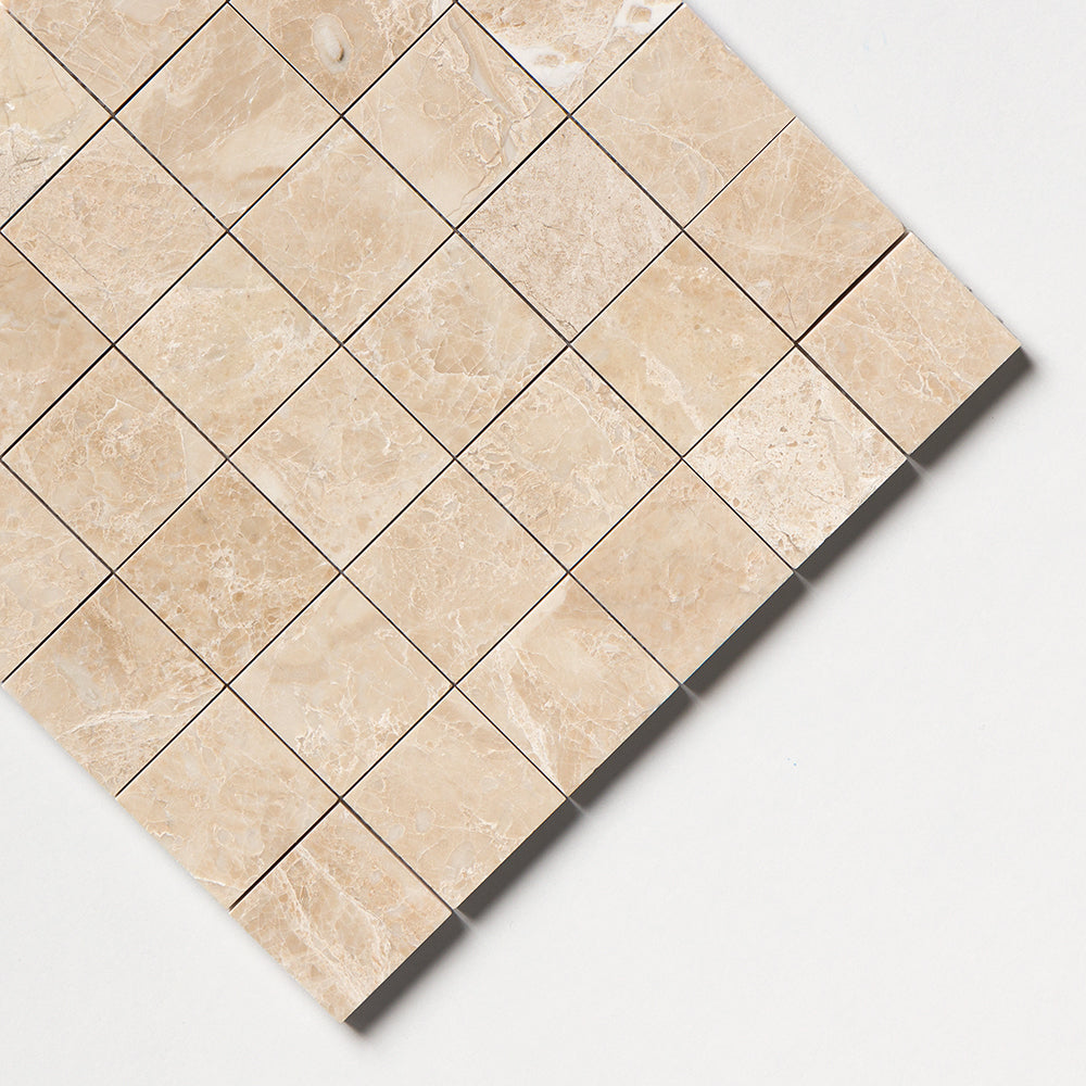 Delicate Beige Polished 2x2 Marble Mosaic