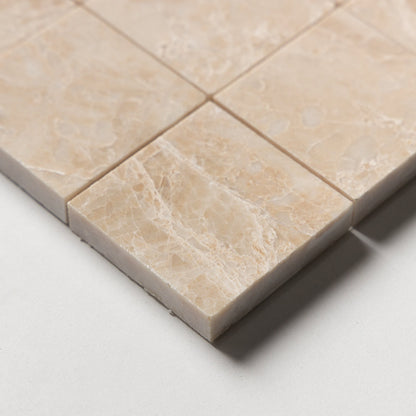 Delicate Beige Polished 2x2 Marble Mosaic