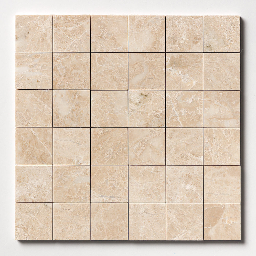 Delicate Beige Polished 2x2 Marble Mosaic