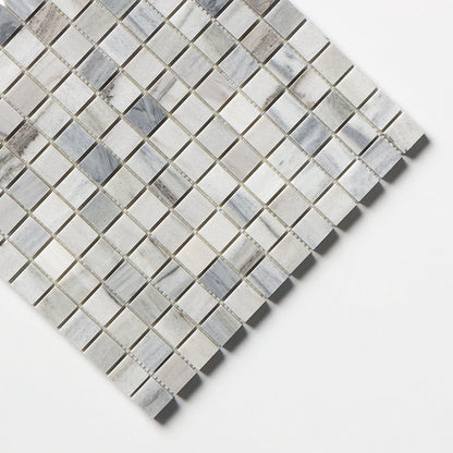 Silver Sky Honed 1x1 Marble Mosaic