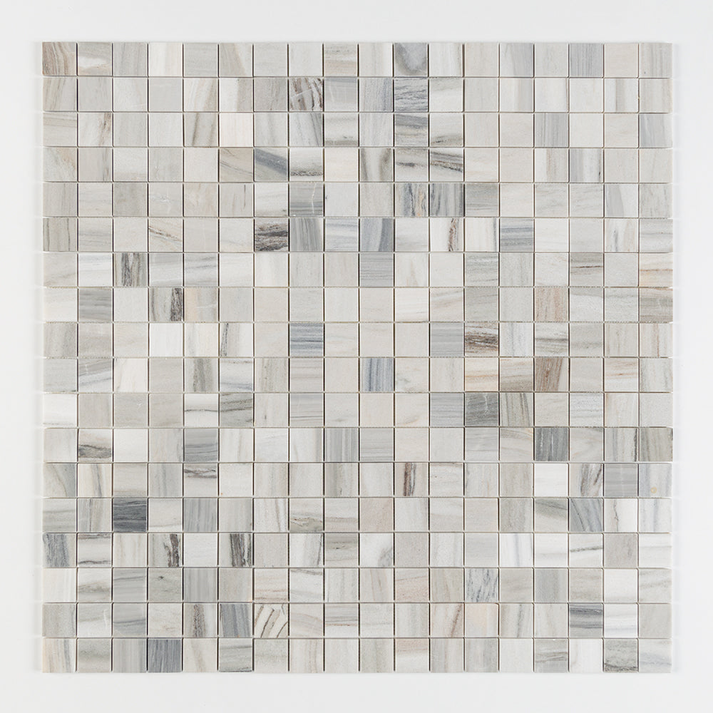 Silver Sky Honed 2x2 Marble Mosaic