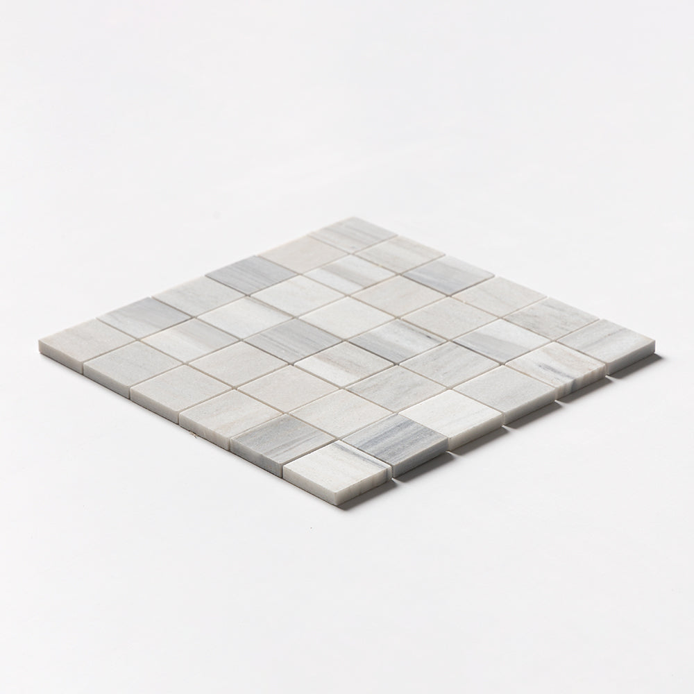 Silver Sky Honed 2x2 Marble Mosaic