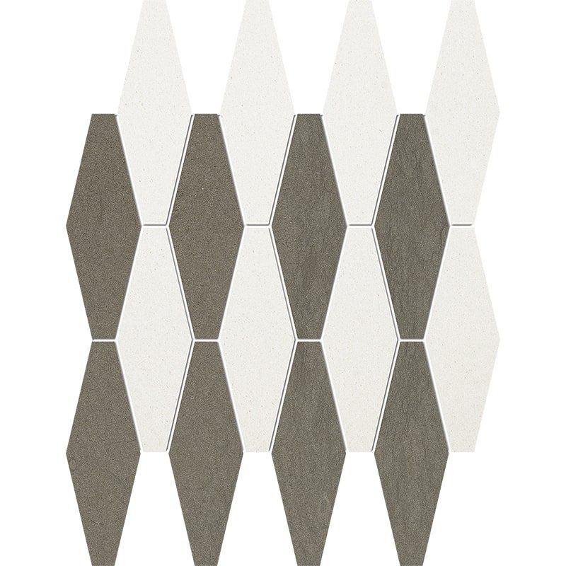 Champagne, Bosphorus Honed Rhomboid Blend Limestone Mosaic