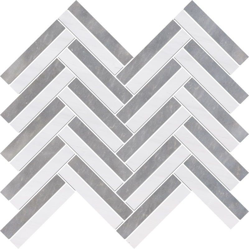 Snow White, Allure Multi Finish Raya Basket Marble Mosaic