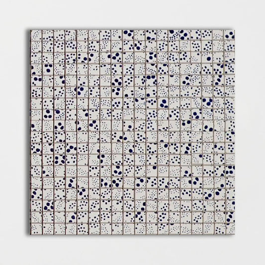 Blue Glossy Polca Colore Look Ceramic Mosaic