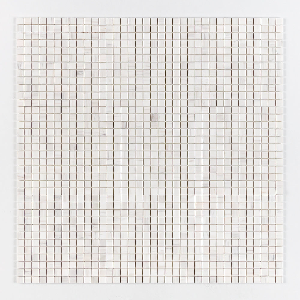 Bianco Dolomiti Honed 1x1 Marble Mosaic