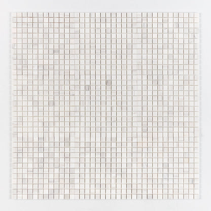 Bianco Dolomiti Honed 1x1 Marble Mosaic