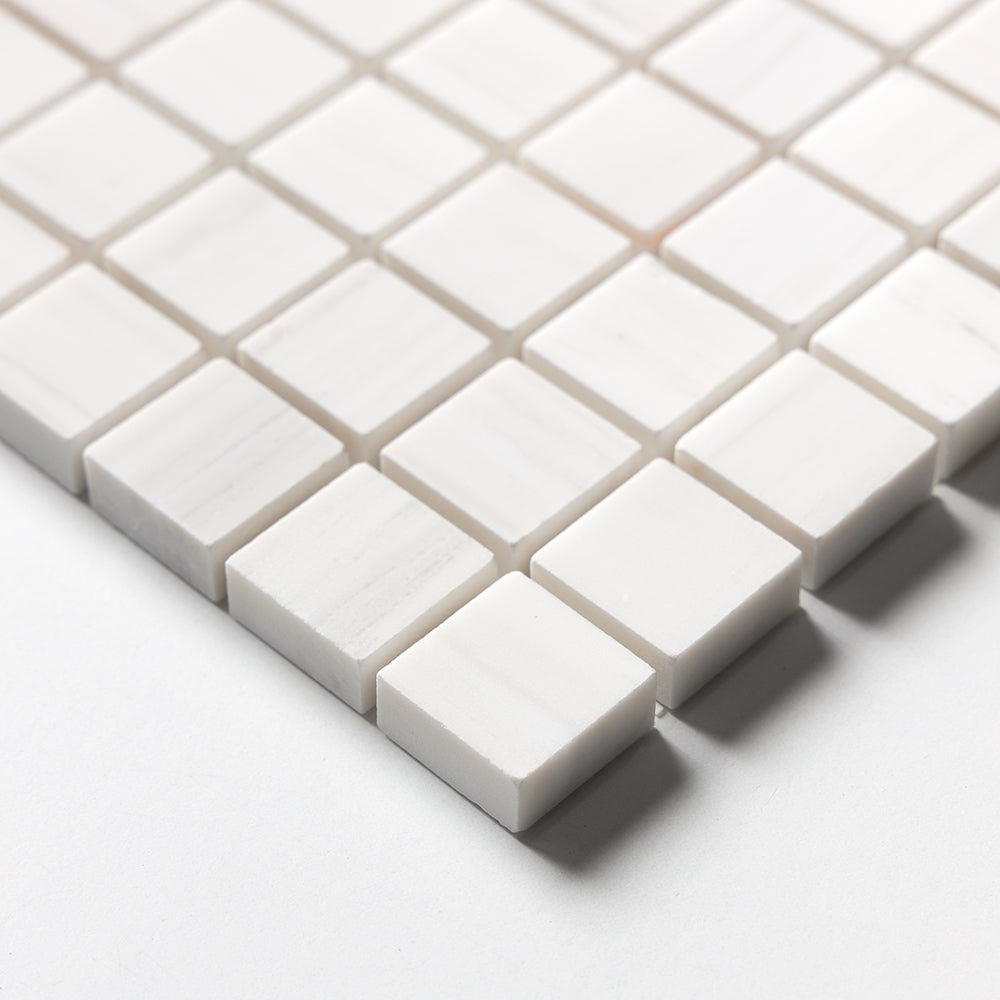 Bianco Dolomiti Honed 1x1 Marble Mosaic
