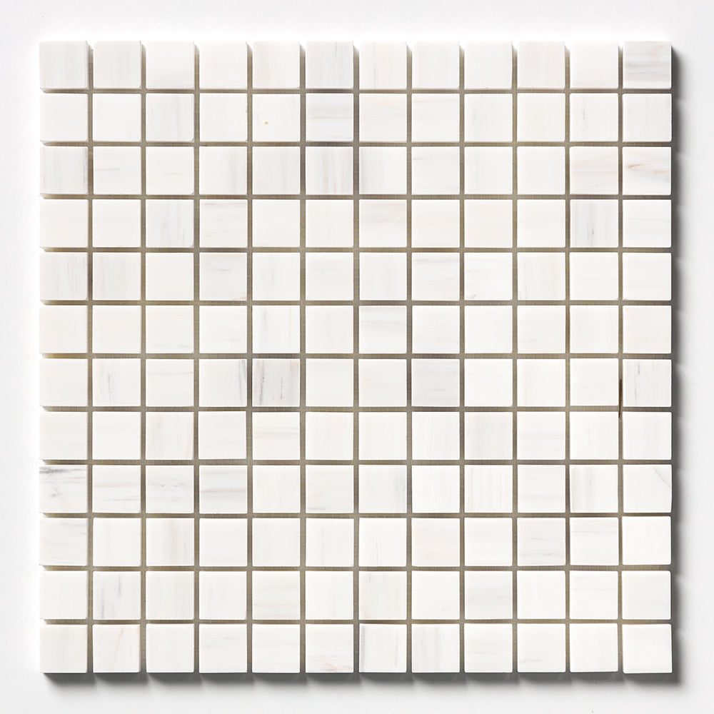 Bianco Dolomiti Honed 1x1 Marble Mosaic