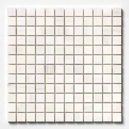Bianco Dolomiti Honed 1x1 Marble Mosaic