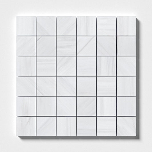 Bianco Dolomiti Honed 2x2 Marble Mosaic