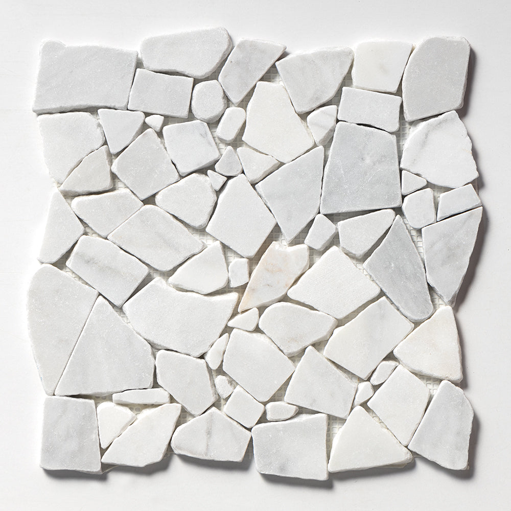 Carrara T Multi Finish Palladian Marble Mosaic