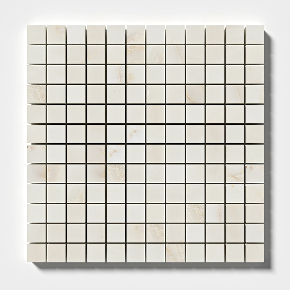 Calacatta Cremo Honed 1x1 Marble Mosaic