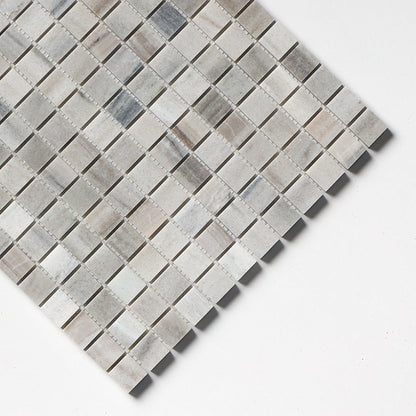 Silver Sky Honed 1x1 Marble Mosaic