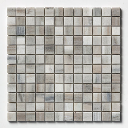 Silver Sky Honed 1x1 Marble Mosaic
