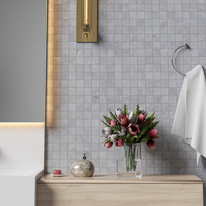 Bardiglio Light Honed 2x2 Marble Mosaic