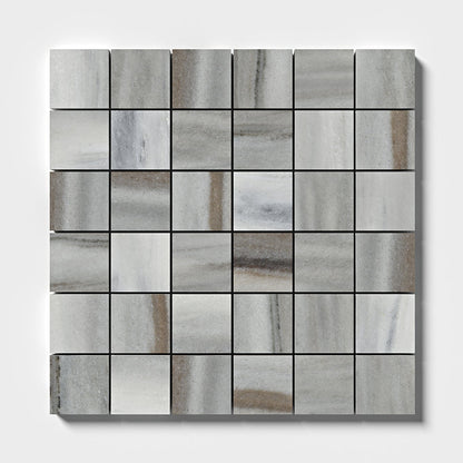 Silver Sky Honed 2x2 Marble Mosaic