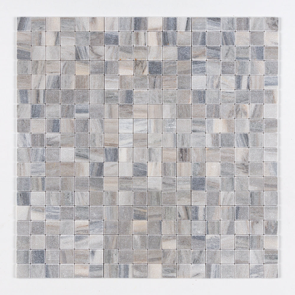 Silver Sky Tumbled 2x2 Marble Mosaic