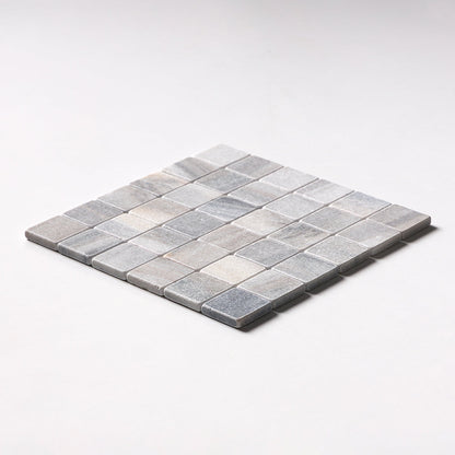 Silver Sky Tumbled 2x2 Marble Mosaic