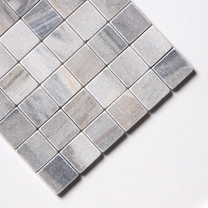 Silver Sky Tumbled 2x2 Marble Mosaic