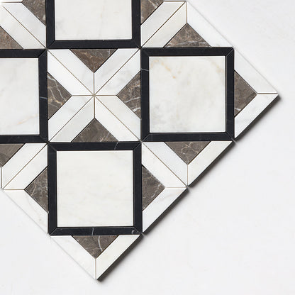 Black Honed Kent Marble Mosaic