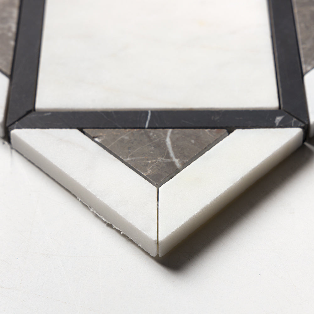 Black Honed Kent Marble Mosaic