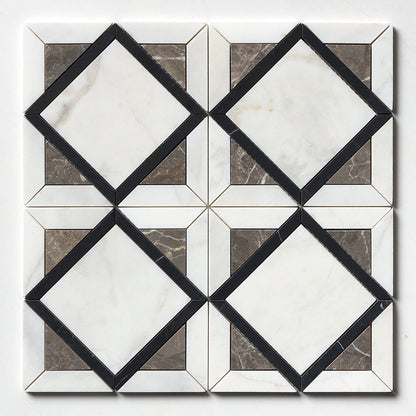 Black Honed Kent Marble Mosaic