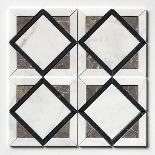 Black Honed Kent Marble Mosaic