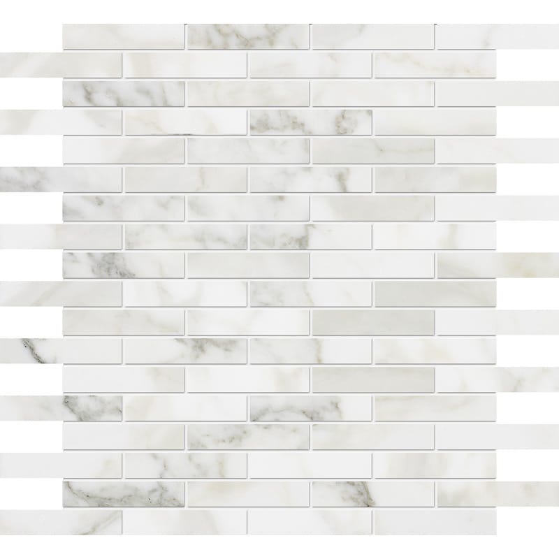 Calacatta Gold Polished 5/8x3 Marble Mosaic