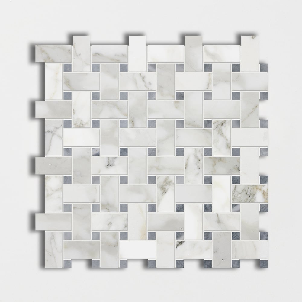 Calacatta Gold Polished Bardiglo Marble Mosaic