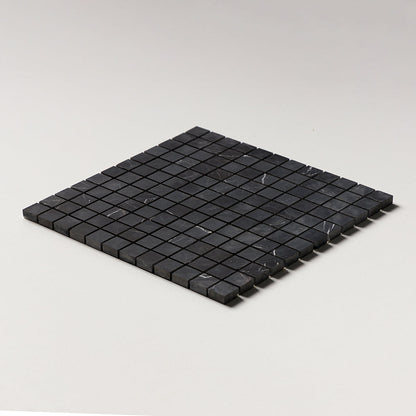 Black Honed 1x1 Marble Mosaic