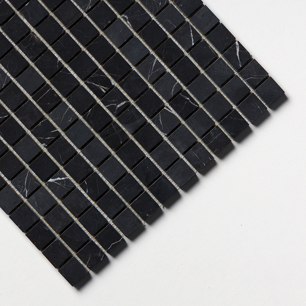 Black Honed 1x1 Marble Mosaic