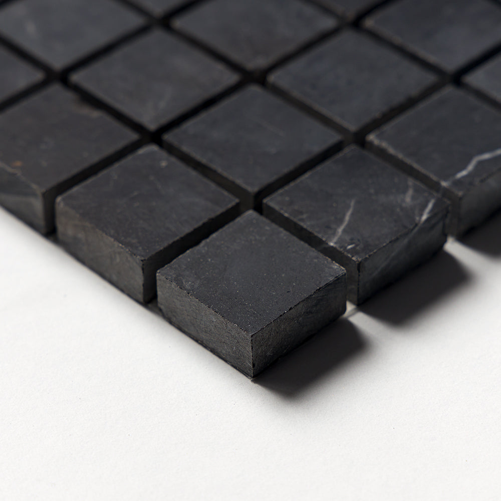 Black Honed 1x1 Marble Mosaic