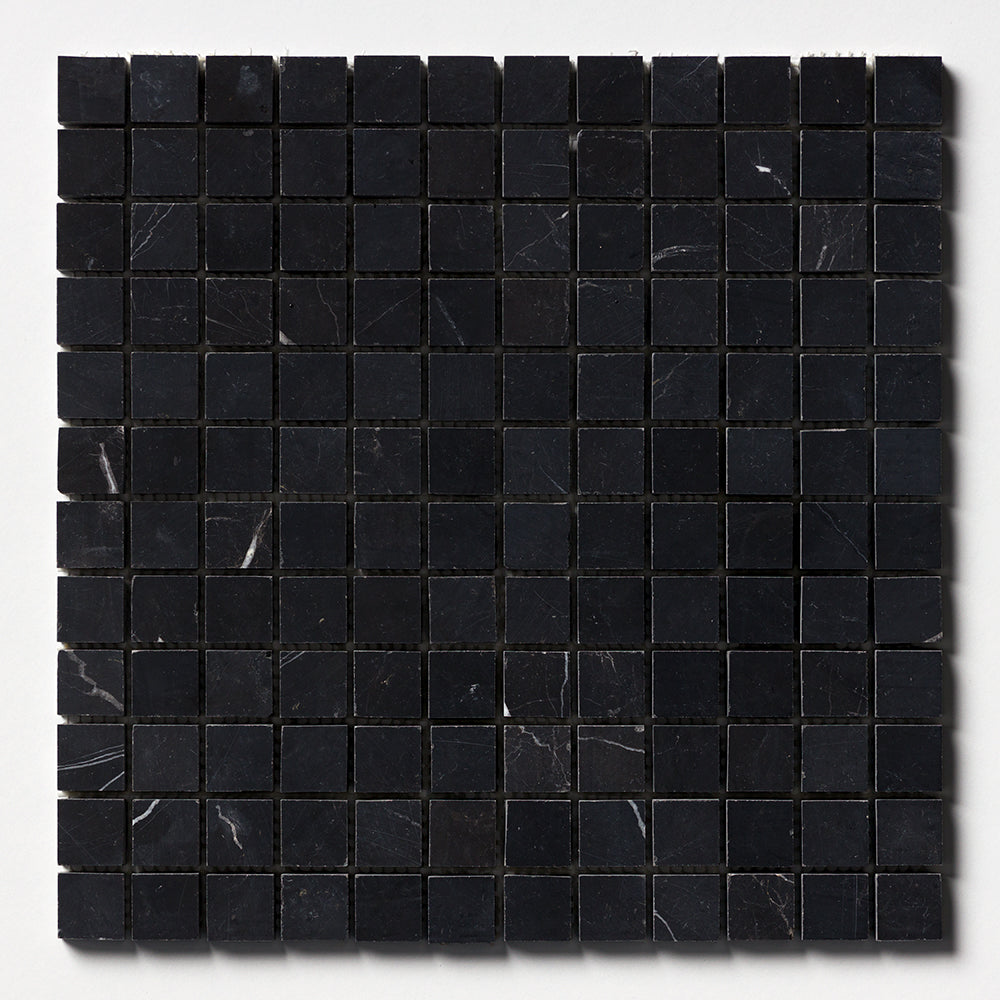 Black Honed 1x1 Marble Mosaic